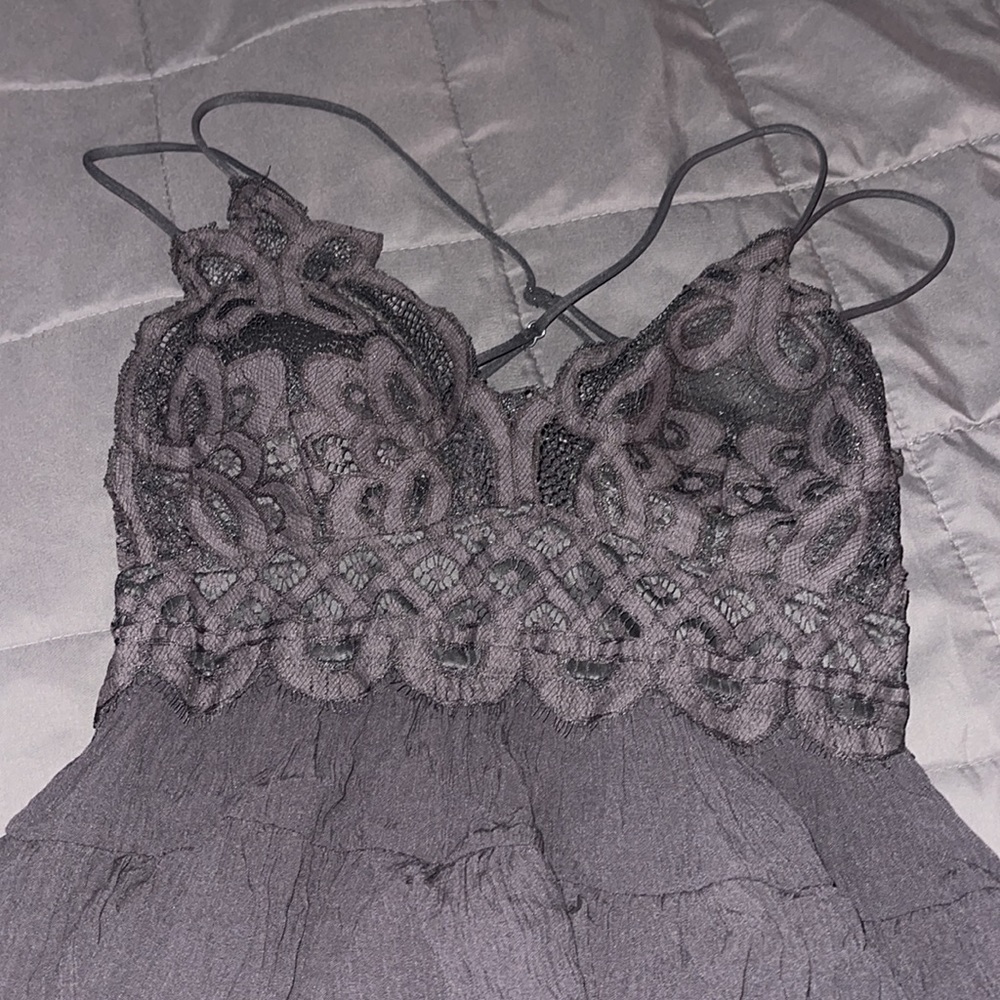 Charcoal Grey Flowy Top